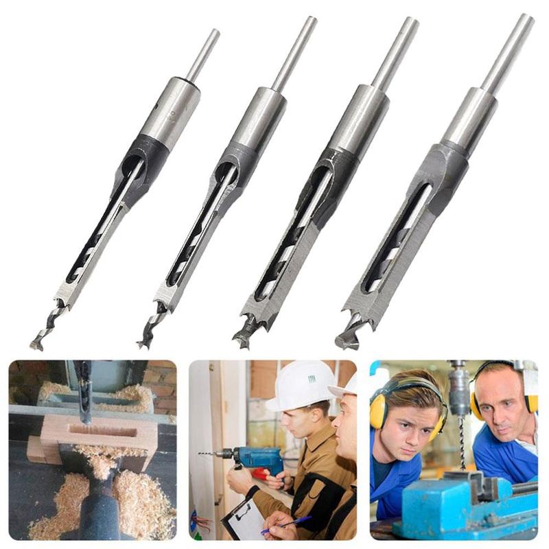 Mũi Khoan Vuông, Cưa Lỗ, Máy Khoan Chế Biến Gỗ Xoắn, Mũi Khoan Mở Chạm Khắc Hình Vuông Gỗ, 1 Cái steel