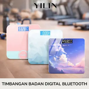 Timbangan Berat Badan Digital LED Minimalis Desain Elegan & Anti Collision 180KG Suhu Body Scale