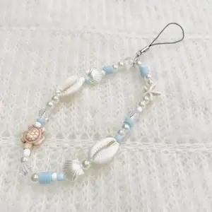 READY STOCK Strap Phone Tali Tangan Seashell Turtle Lucu Aksesories Rantai Ponsel Gantungan  Ponsel Kunci Handphone