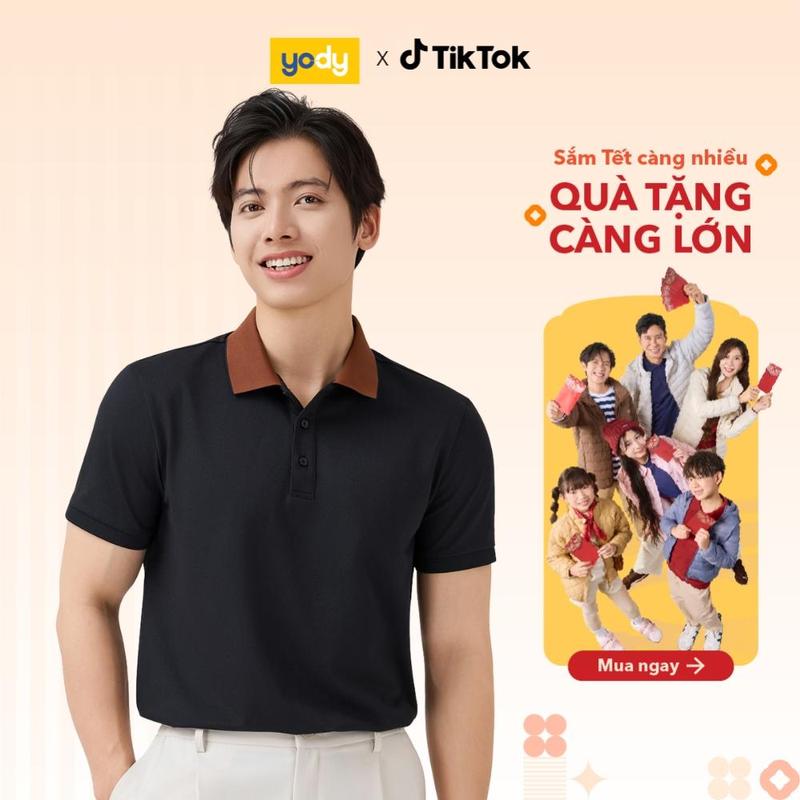  Áo Polo Nam YODY Ngắn Tay Cổ Phối Bo Thanh Lịch Dễ Phối Đồ MCPO25A517 