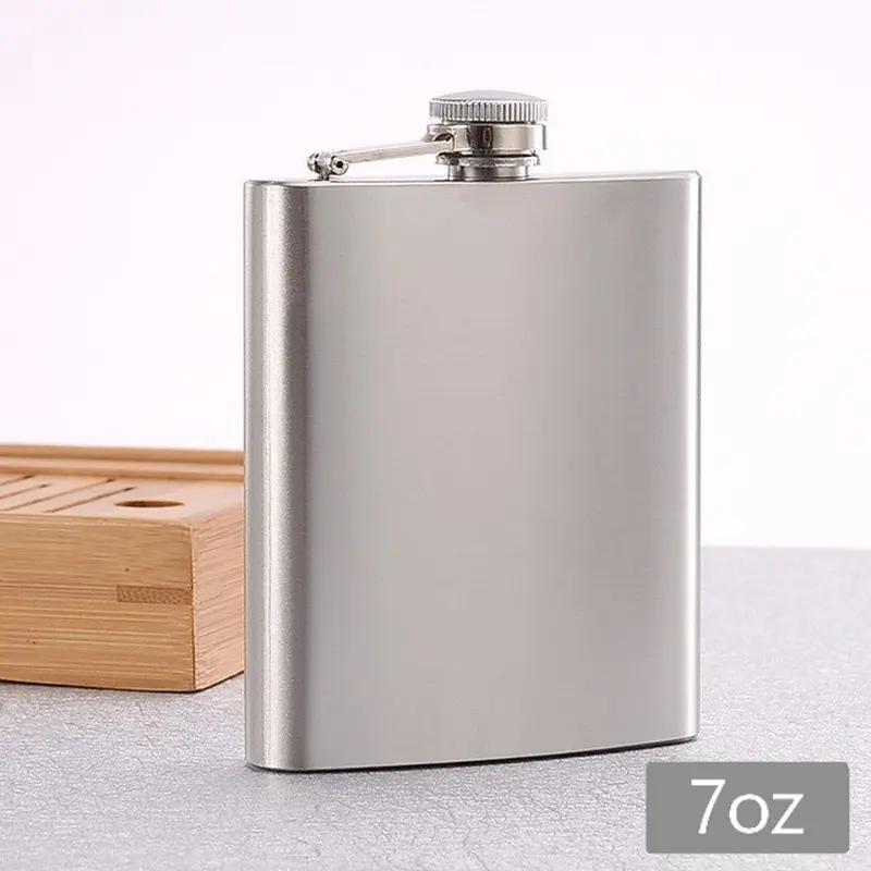 Bình Đeo Hông Bằng Thép Không Gỉ Di Động, 7Oz, Flagon, Rượu Whiskey, Rượu Vang, Nồi, Chai, Quà Tặng 6