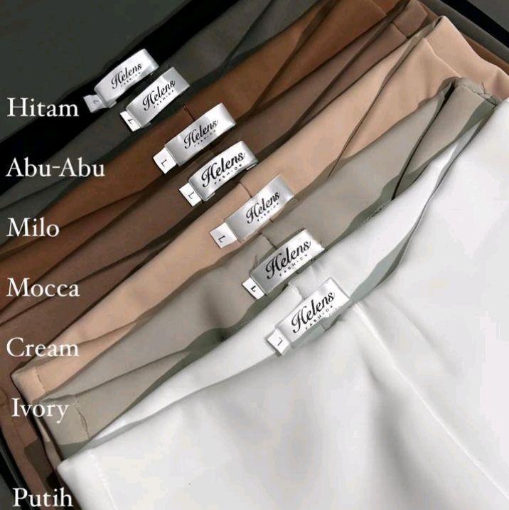 Celana Fit And Flare Pants Cutbray Scuba Pinggang Haighwaist Bahan Stretch Melar Elastis Kulot Cutbray Panjang 1