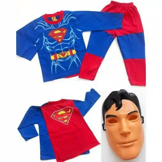 Baju anak setelan kostum laki laki superman batman spiderman 4