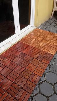 Product Review of Lantai Kayu Jati Motif Zigzag / Decking Tile Bongkar Pasang from m**A 1