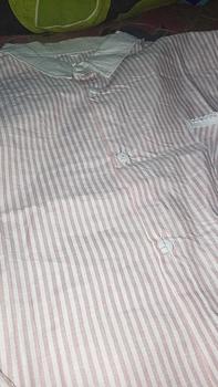 Product Review of Lulu blouse strip salur premium LD 110 120 130 140 kemeja crop jumbo from s**a 0
