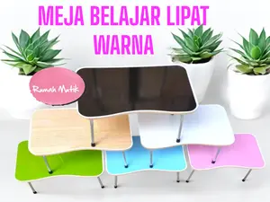 MEJA BELAJAR LIPAT POLOS WARNA