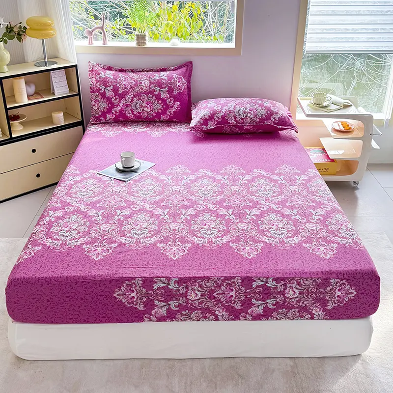 High Quanlity Cadar Murah Hebat Queen/King /Single Fitted Bedsheet Set Pillow Bolster Case bedsheet  queen  size white breathable sheets & pillowcases beige fade resistant sheets & pillowcases pink skin-friendly sheets & pillowcases