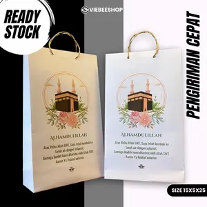 ( Isi 50 Biji ) Paper Bag Colorfull Model Tas Souvenir Snack Haji Dan Umrah Tas Walimatus safar Haji
