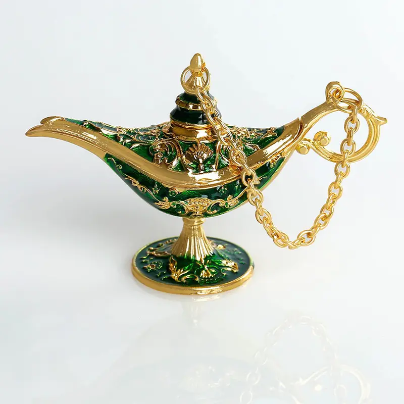 Đèn Thần Tài Ma Thuật Aladdin Sáng Tạo, Lư Hương, Đèn Ước Nguyện Kim Loại, Quà Tặng Trẻ Em, Đồ Thủ Công Trang Trí Nhà Cổ Điển Châu Âu 2