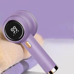 布毛玉取り器 リント除去器 充電式 電動ポータブルセーター毛玉取り器 3段階スピード 6枚刃 ledデジタル表示付き 衣類・家具・セーター・コーチ・毛布用毛玉取り