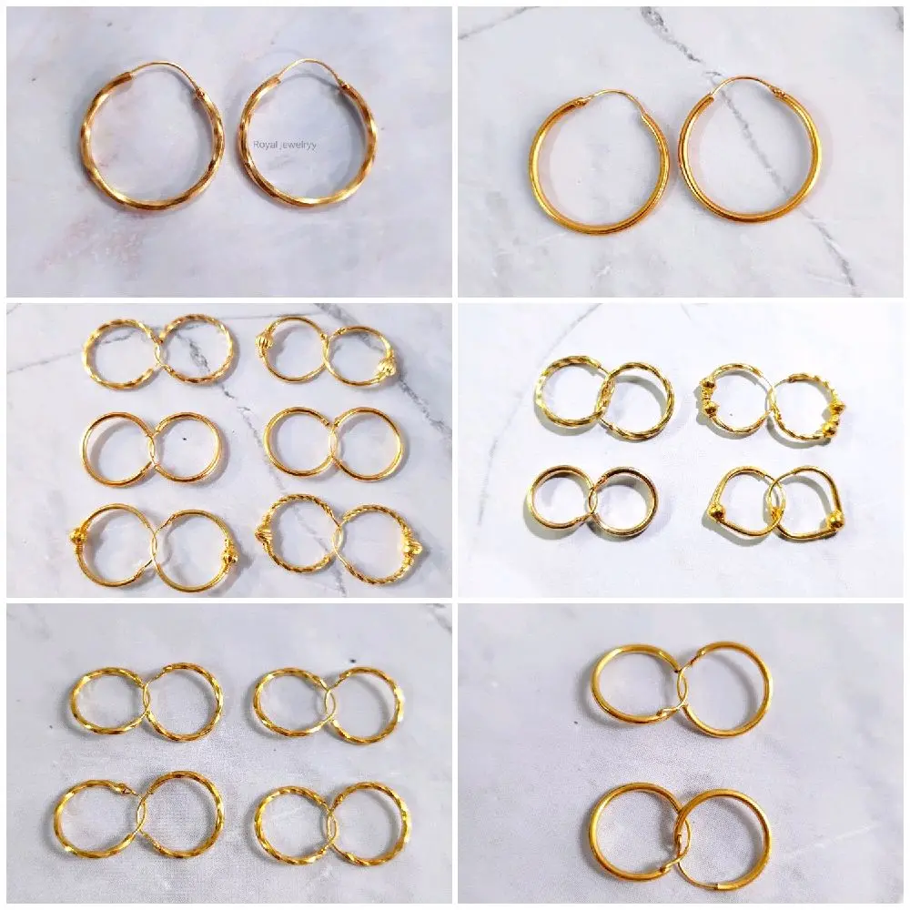 Anting bulat  | berat 0,2'5, 0,5gr, 1gr, 2gr | Royal jewelryy