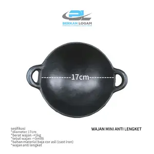 WAJAN MiNi (KECiL) WAJAN SRABI/WAJAN BATIK BAJA COR MINI ANTI LENGKET 17CM B