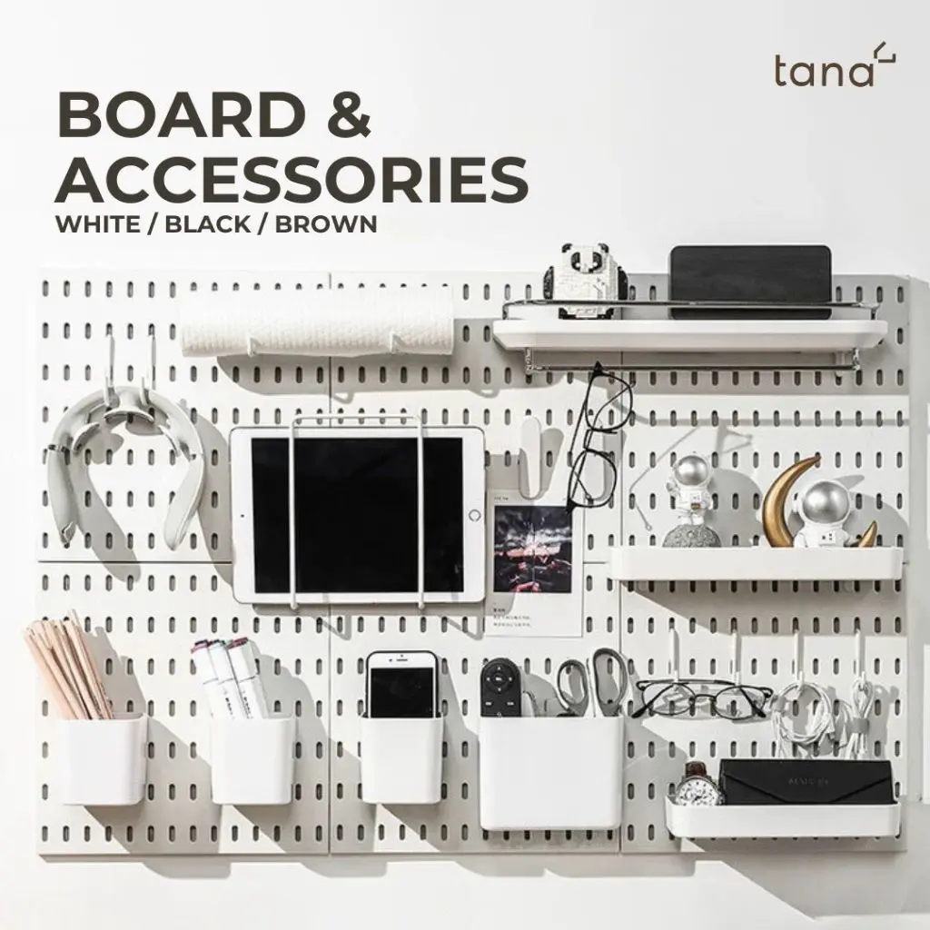 NEW Peg Hole Board Premium Dinding/Papan Lubang/Rak Dekorasi Gantungan Peralatan Dapur/Rumah/Kantor Tanpa Paku DIY Organizer & Akses