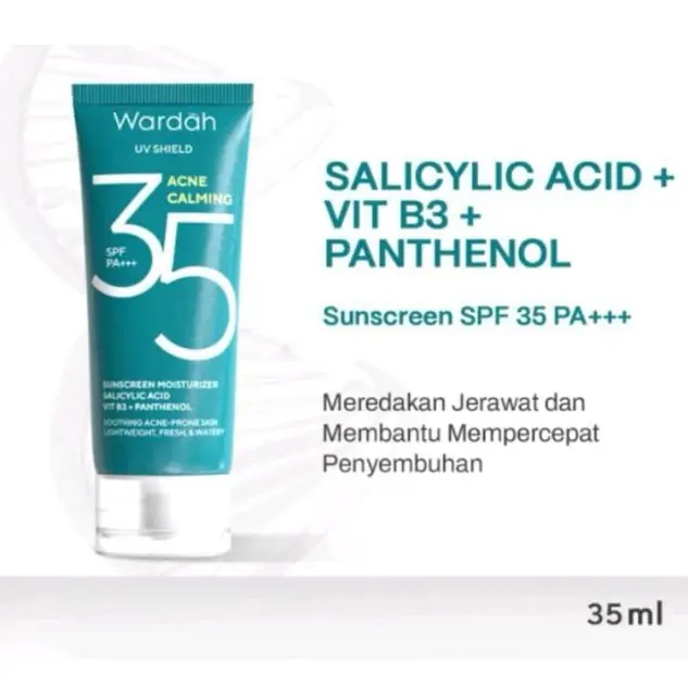 Wardah Uv Shield Acne Calming Spf 35 PA+++-ukuran 35ml