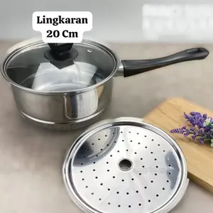 Panci Kukus/ Panci Mie/ Panci Tutup kaca/Terlaris