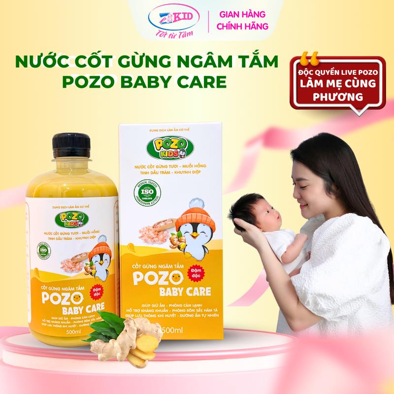   Deal độc quyền mẹ Phương  Cốt Gừng Không Bã Đậm Đặc - Nước Cốt Gừng Ngâm Tắm POZO BABY CARE - Giúp Giữ Ấm Phòng Cảm Lạnh cho Bé và cả Gia Đình. 