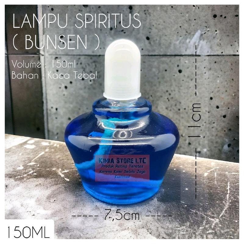 BUNSEN SPIRITUS 150ML / LAMPU SPIRITUS 150ML / KOMPOR SPIRITUS / KOMPOR CAMPING Alat Laboratorium 2