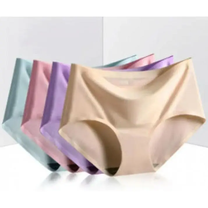 【Yun Lun】 New One-Piece Seamless Underwear for Women Ice Silk Mid-Rise Sexy Ladies Panties Women Large Size Women's Underwear 810 Womenswear Lady Comfort Innerwear Bridal Basic Minimalist underwear  sale