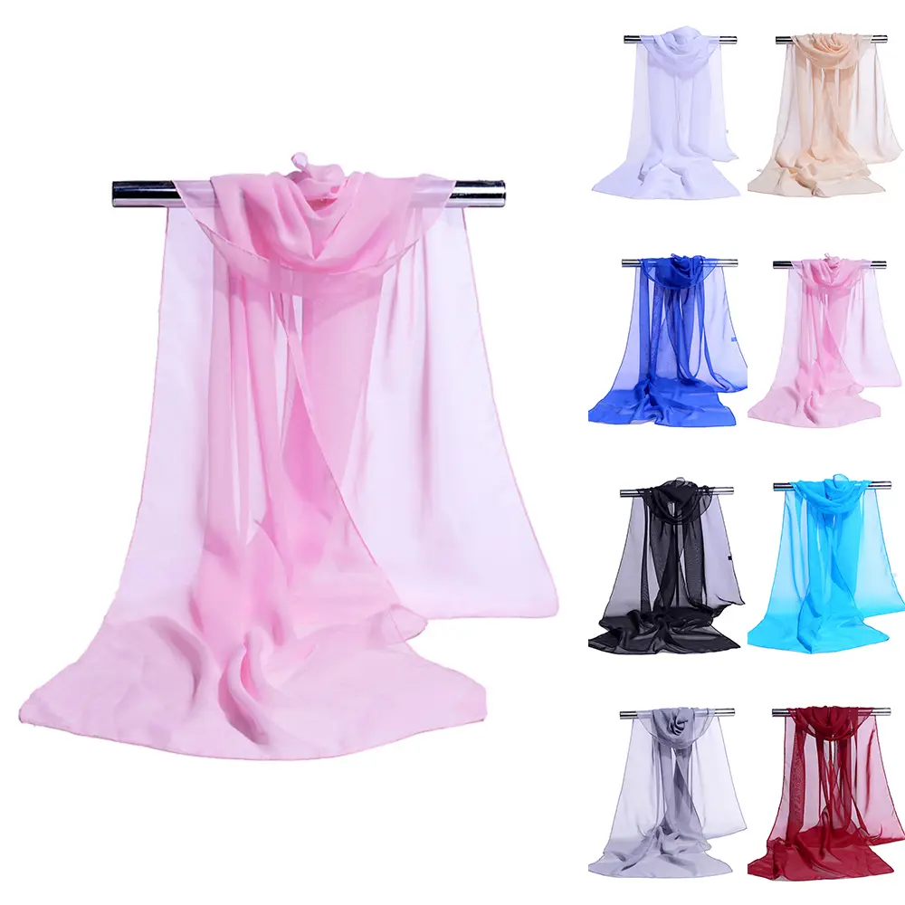 Shawl For Women Silk Scarf Stole Neck Thin Versatile Beach Womens Chiffon