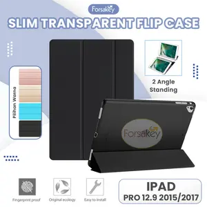 Slim Flip Cover for iPad Pro 12.9 Inch 2015 2017 Old 1st 2nd Gen Generasi 1 2 Case Casing Flipcase Flipcover Bookcover OPT