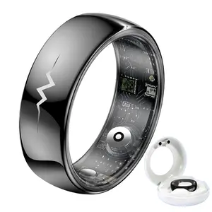 High-end ECG Blood Oxygen Health Smart Ring Heart Rate Blood Pressure Sleep Monitor Rings 5ATM Waterproof Multiple Sport Modes
