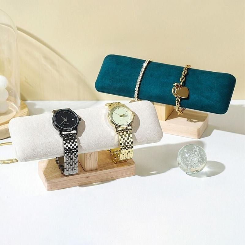 Giá Đỡ Bằng Gỗ Và Nhung Cho Đồng Hồ, Giá Trưng Bày, Giá Đựng Đồ, Giá Đỡ Vòng Đeo Tay Chất Lượng Cao