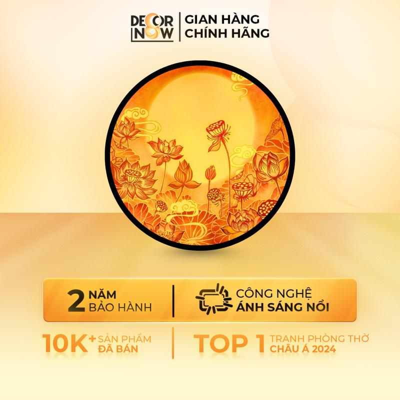  Đèn Hào Quang Phật Trúc Chỉ In Tròn Hoa Sen Trời DecorNow Để Sau Tượng Phật Bàn Thờ Phòng Thờ Gia Tiên Decor Phòng Trang Trí Nhà 