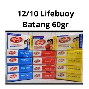 (12/10 pcs) Sabun Batang Lifebuoy 60 gr
