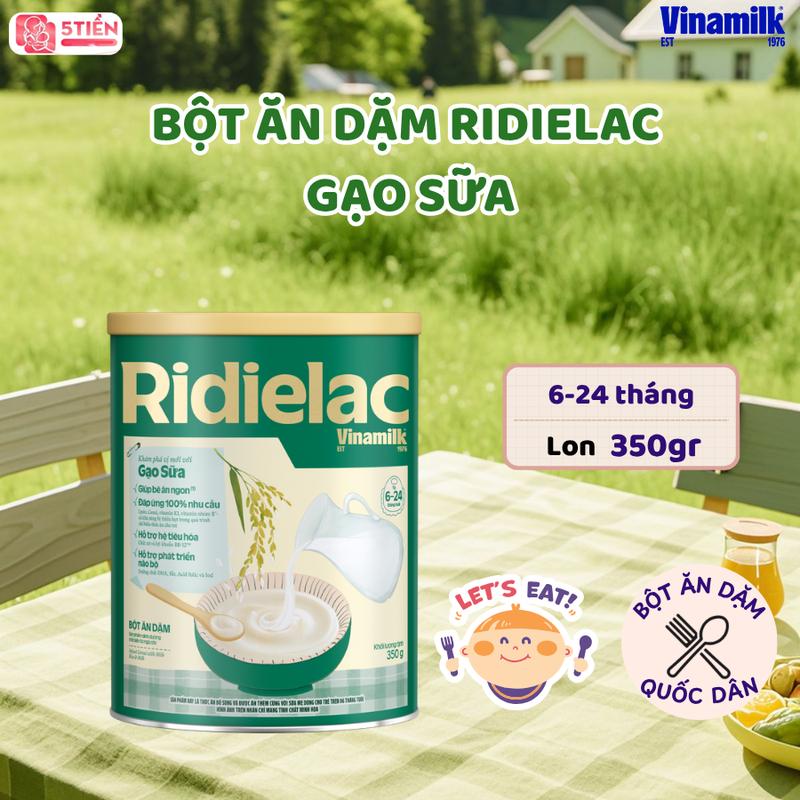 Bột Ăn Dặm Gạo Sữa Vinamilk Ridielac - Hộp Thiếc 350g