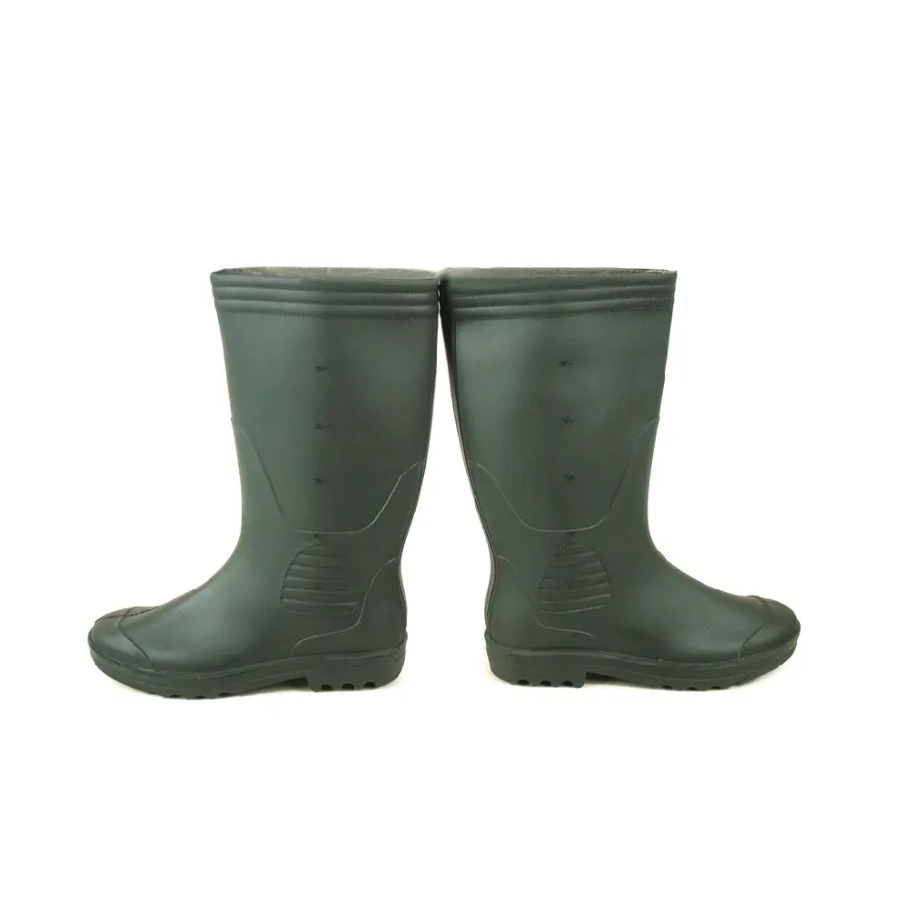 Sepatu Boot Karet Hijau Forli Anti Air dan Anti Minyak - Tinggi Panjang, Bahan Lembut - Hitam, Shoes
