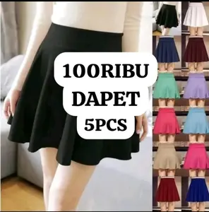 PROMO 100 DAPAT 5PCS ROK OLAHRAGA TERBARU 2024 ROK WANITA SKRIT SPORT PENUTUP CELANA KETAT (LEGGING) MINI Pakaian