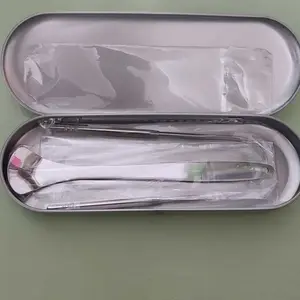 Sapopoe Set Pembersih Lidah 3-in-1 Stainless/Sikat Pembersih Lidah/Scraper Pembersih Lidah Pengikis/Alat Pembersih Lidah Unisex