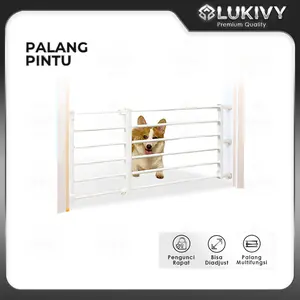 Pagar Pintu Hewan Buka Tutup Untuk Penghalang Anjing Kucing Pembatas Pengamanan Bayi Bahan Kuat Kokoh