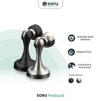 Gambar SORU - Penahan Pintu - Round Magnetic Door Stopper - Ganjalan Pintu Stainless Steel - Black dari Soru Indonesia Kota Bandung 1 Tokopedia