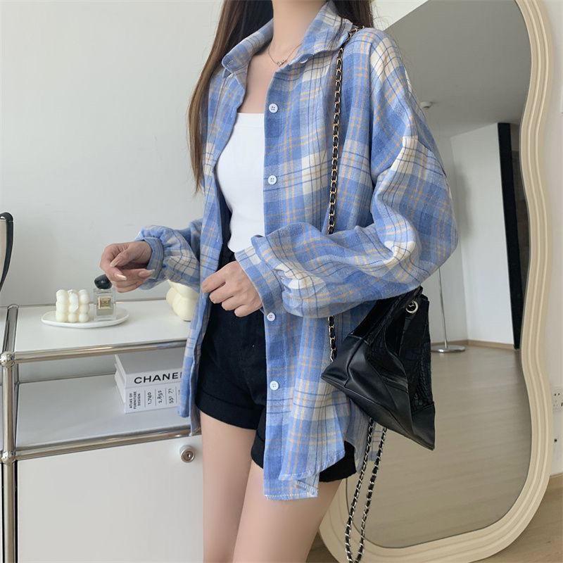Product Introduction of Áo Sơ Mi Độc Đáo, Phong Cách Hàn Quốc, Cao Cấp, Thiết Kế Đẹp, Dành Cho Nữ, Thích Hợp Cho Mùa Xuân 2023, Phong Cách Cổ Điển Pháp, Dễ Phối Đồ, Áo Khoác Sơ Mi Kẻ Sọc Dáng Rộng 9