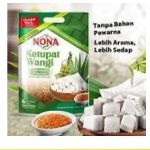 Nona Ketupat Mini isi 30 Pcs, Tanpa Bahan Pewarna, Lebih Aroma, Lebih Sedap