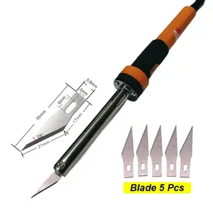 Alat potong akrilik dan plastik mata pisau lancip tni-u 60w free mata pisau 5pcs