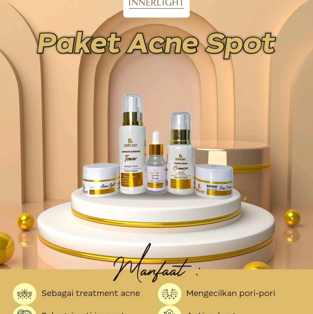 Paket acne Perawatan Wajah Inerlight untuk Kulit Berjerawat