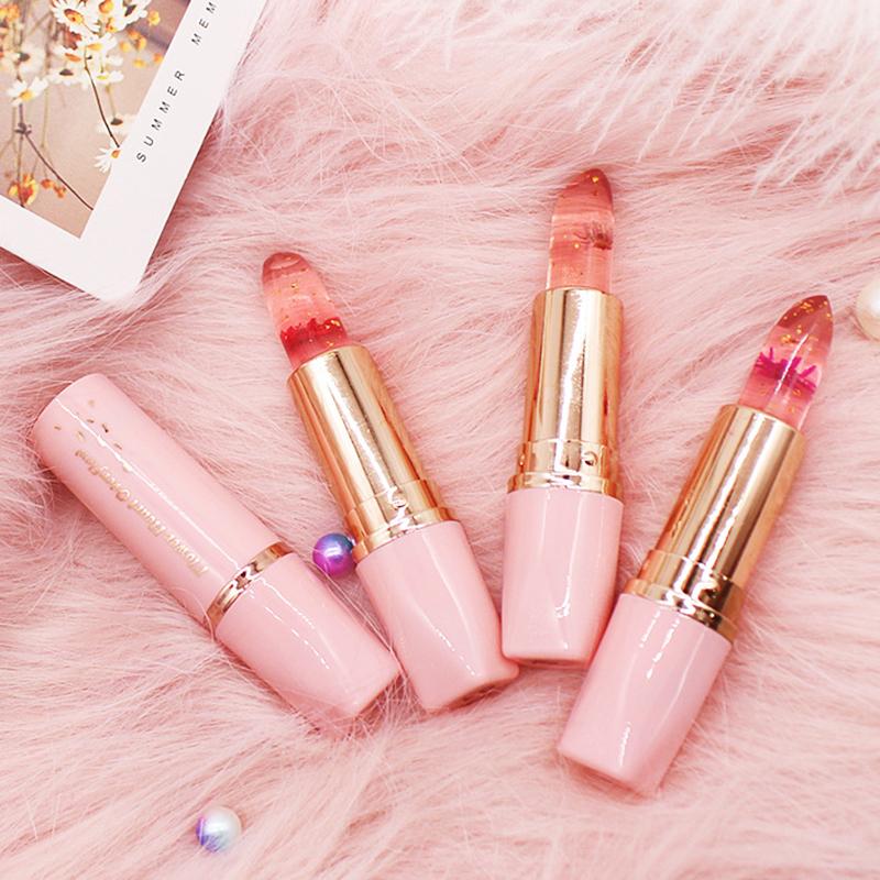  Son Môi Dưỡng Ẩm Thạch Hoa Khô 1 Miếng Dưỡng Ẩm Lâu Trôi Không Phai Thay Đổi Nhiệt Độ Làm Mờ Nếp Nhăn Môi Chăm Sóc Son Dưỡng Môi 