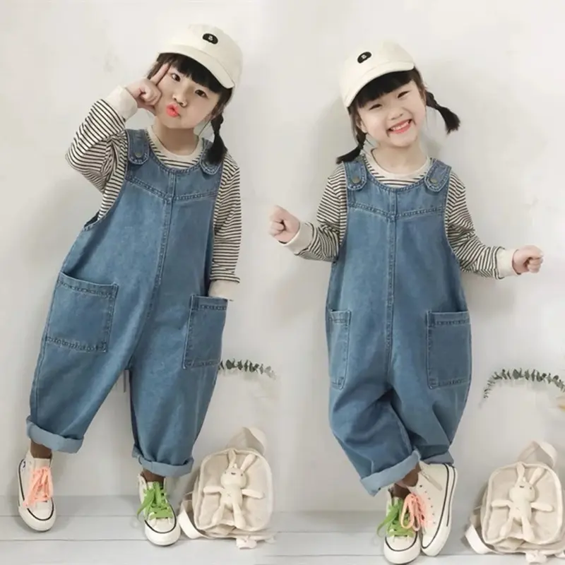 Kids Super - Overall Jeans Anak Laki Laki Perempuan usia 2-6 Tahun Jumpsuit Jeans Anak Cowok Cewek OVERALL OVERSIZE