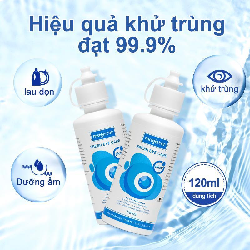  Magister Dung dịch ngâm kính áp tròng 120ml. Làm sạch làm mềm Lens. HSD 6 tháng Không thể thiếu cho Lens Lens care solution Dưỡng Mắt 