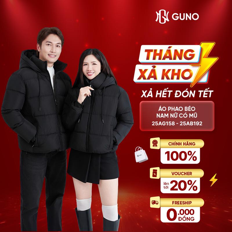  GUNO-Áo phao siêu nhẹ nam nữ trẻ em GUNO có mũ thời trang 2025 SP5| 25AG158 25AB192 25AK224 