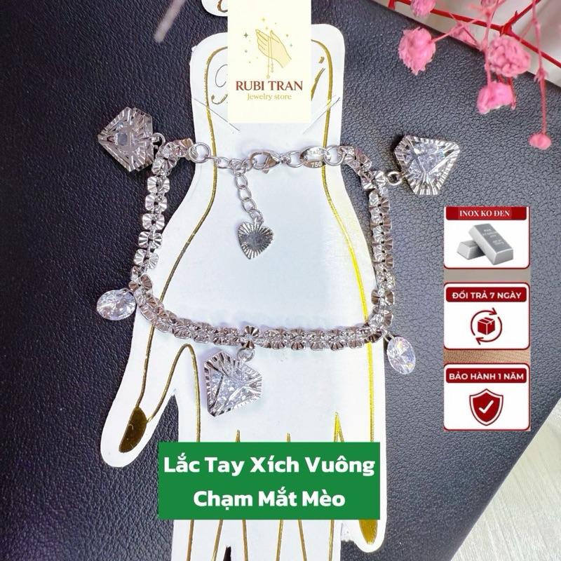 Lắc tay CHARM XOẮN VUÔNG CHẠM VÀ BI. Chất liệu inox bền đẹp ko đen ko ngứa da. Dây sáng bóng charm đá lấp lánh. Độ dài xoắn vuông 16cm bi 17 cm kèm tăng size 5cm. Hình charm đẹp như: kim cương cỏ 4 lá sao. Phù hợp đeo thường ngày or đi chơi.