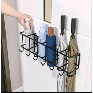 Rak penyimpanan payung Rak penyimpanan kunci tas logam 4/6 kompartemen dudukan