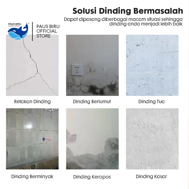 Paus Biru - Wallpaper dinding Vinyl Marble Motif Kayu 30 x 60 cm 0 3cm Stiker Keramik A14 4