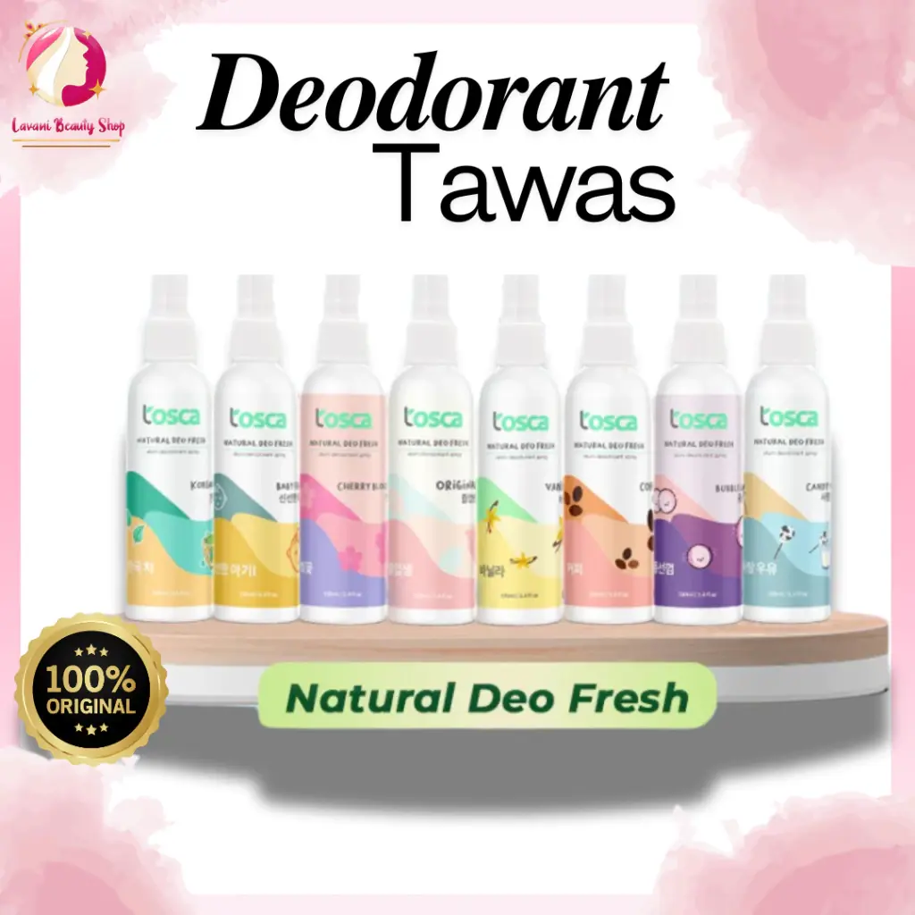 Natural Deodorant Spray 100ml Tosca Deodorant Tawas Cair Ampuh Mencegah Bau Ketiak Non Alkohol
