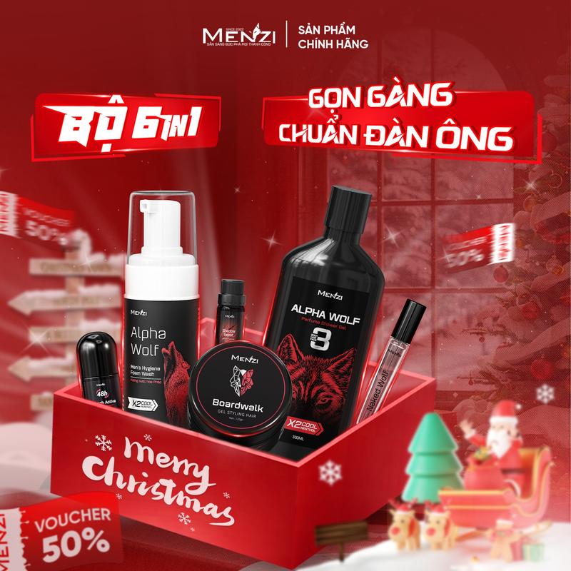 MUA 6 ĐƯỢC 7  MUA BỘ 6 SẢN PHẨM - Tặng Kèm Thêm 1 Chai Body Mist   STG 3in1 Alpha Wolf + BVS Alpha Wolf + Gel VT Boardwalk + Nước Hoa Body 10ml + NHVK Shadow Beast + LKM 48h Refresh Active  Sản Phẩm Chính Hãng | Tặng Kèm Set Hộp. 