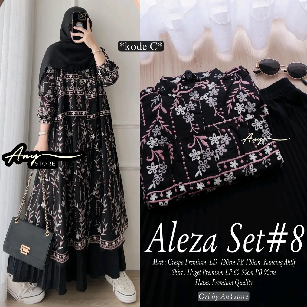 SETELAN TUNIK SET ROK ALEZA VOL.8 MEWAH PREMIUM QUALITY ORI ANYstore