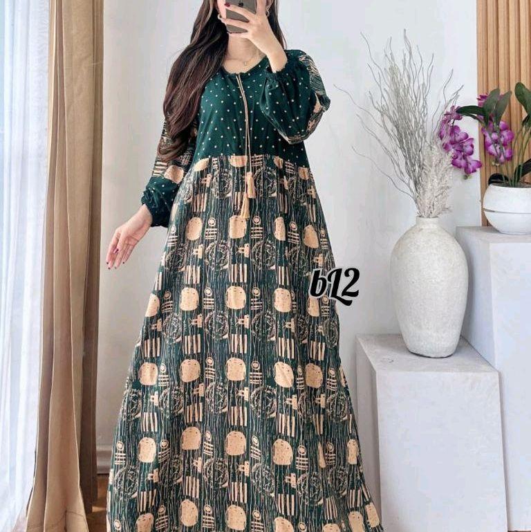 GAMIS MOTIF TERBARU BAHAN RAYON TEBAL-GAMIS NYAMAN-GAMIS WANITA Formal 0