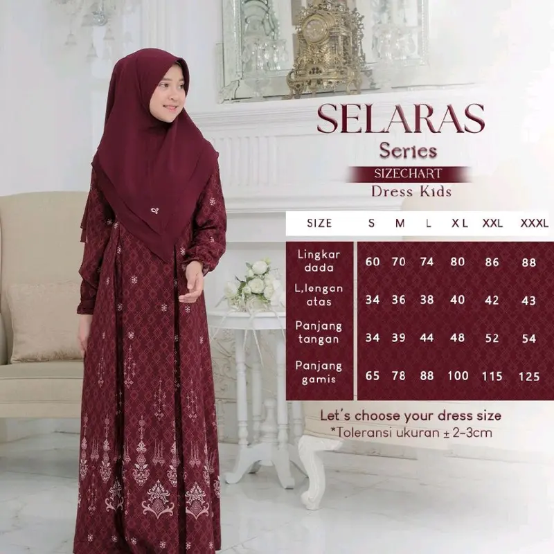 ready selaras series,gamis salvina hijab original ramadhania series Baju Keluarga 4